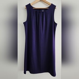 Lands’ End Sleeveless Midi Dress Rich Purple Size L